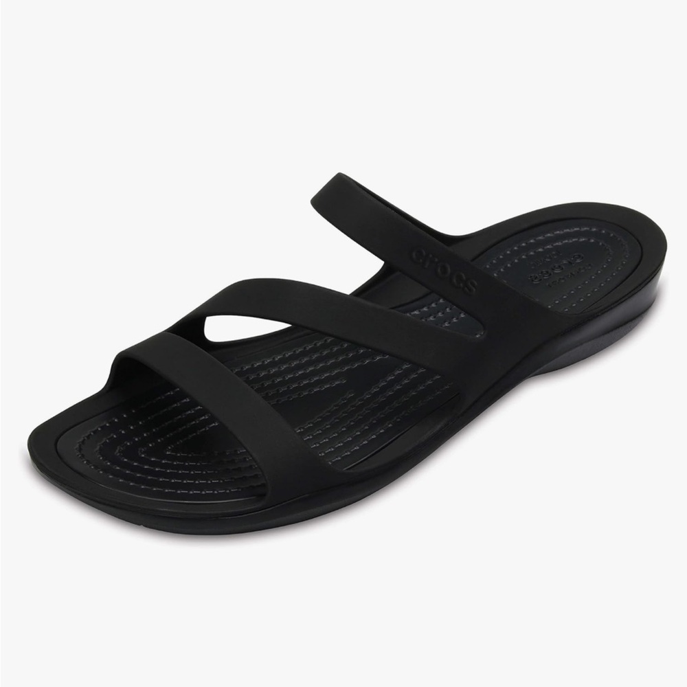 CROCS Black Sandals Lightweight Slip-On
